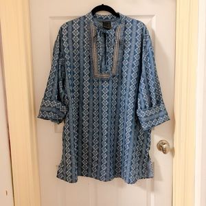 Bohemian blue tunics top size L